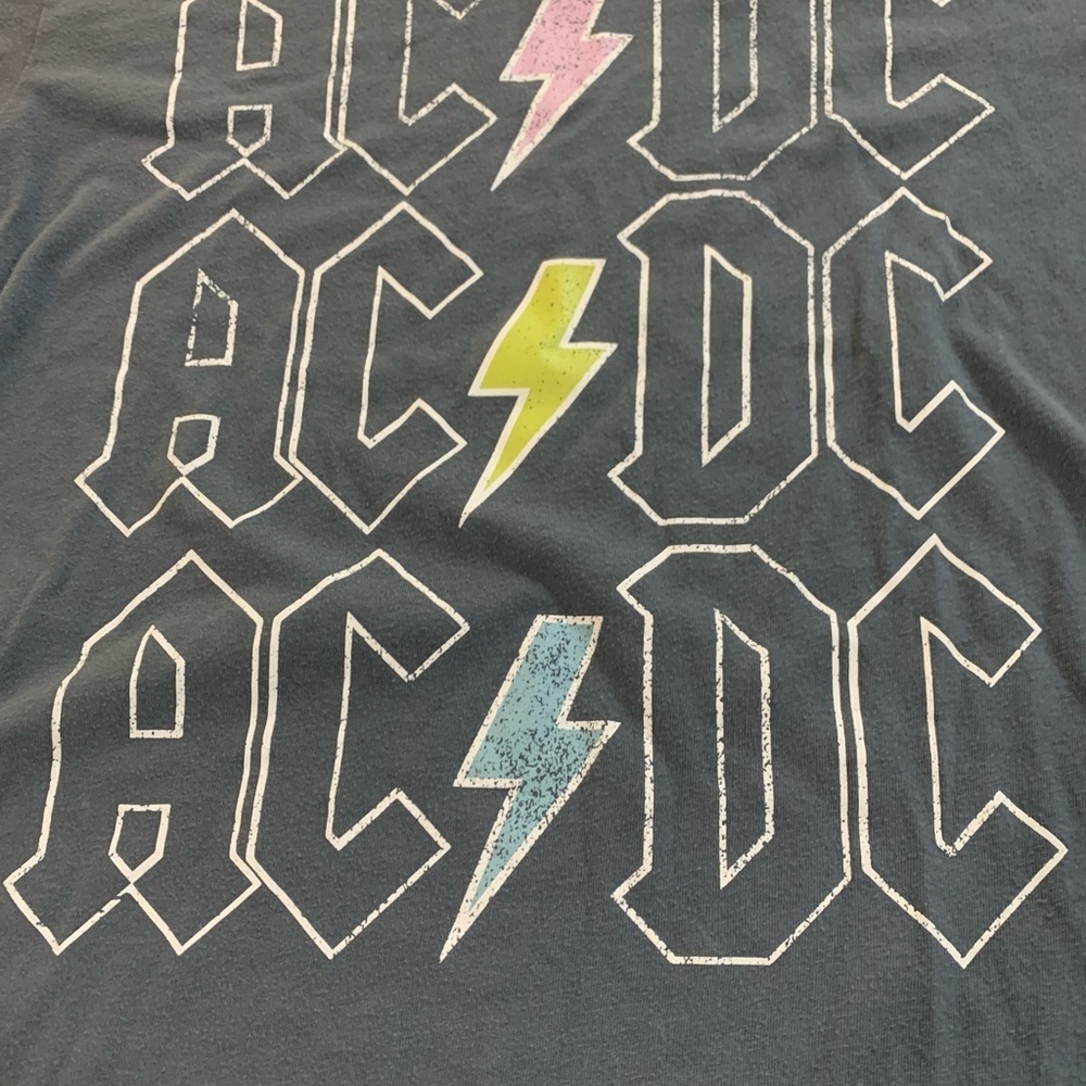 AC/DC Black and White Logo Tee Unisex - Picture 4 of 8